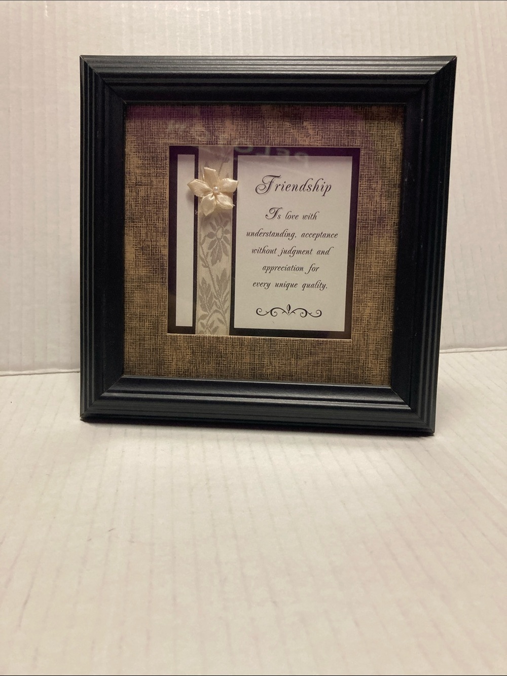 Friendship Wall Frame in Black with Beige Mat